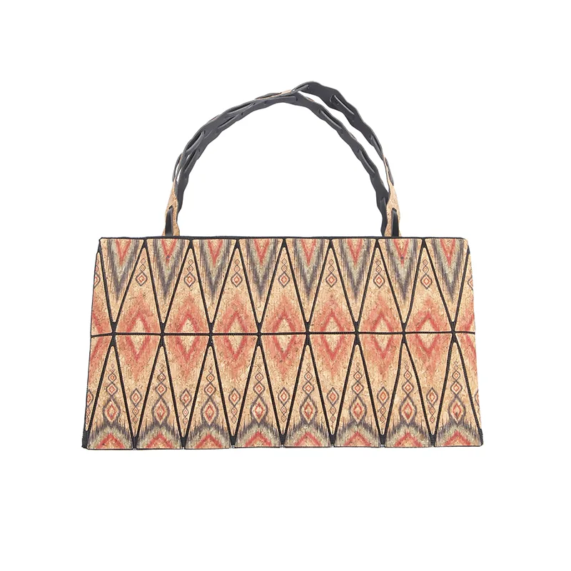 กระเป๋าคอร์กเป็นมิตรกับสิ่งแวดล้อม Geometric Lattice